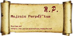 Mojzsis Perpétua névjegykártya